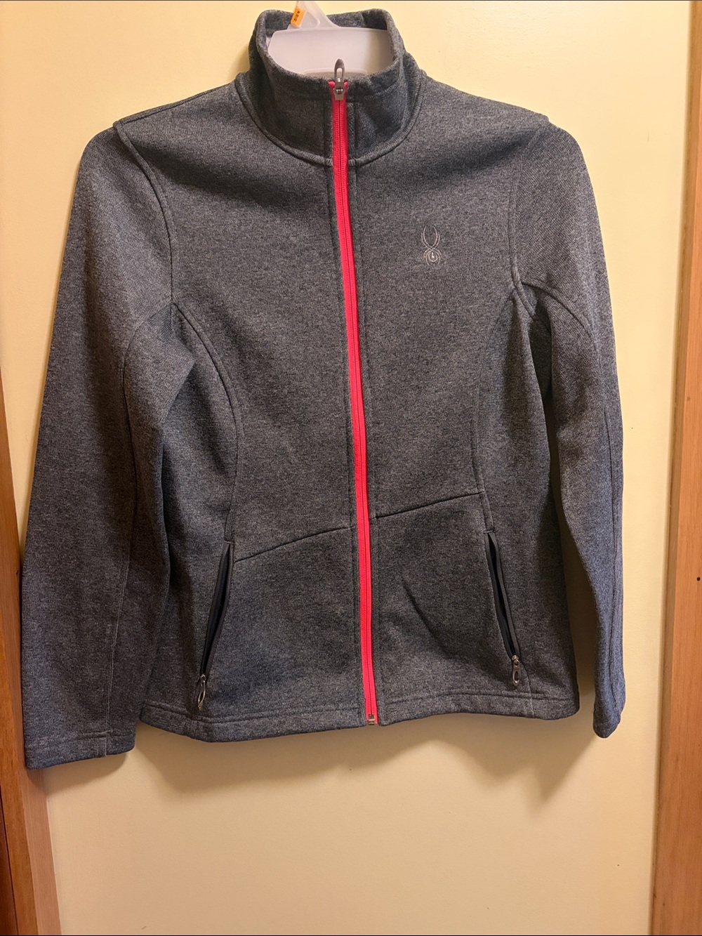 Spyder Women's Gray Fleece Jacket with Pink Zip